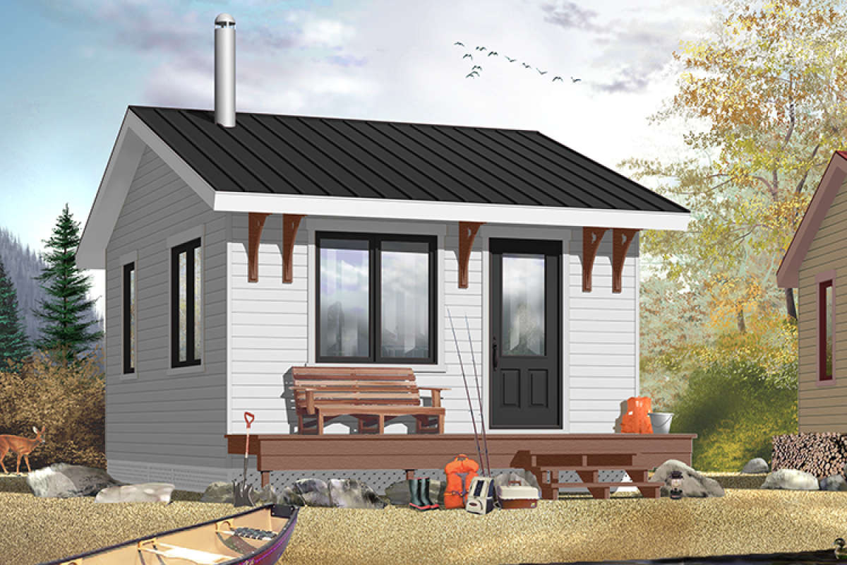 Small One Bedroom House
 Small Plan 320 Square Feet 1 Bedroom 1 Bathroom 034