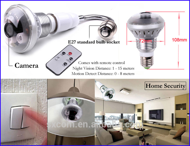 Small Spy Cameras For Bedroom
 Home Security System 720p Light Bulb Hidden Camera In