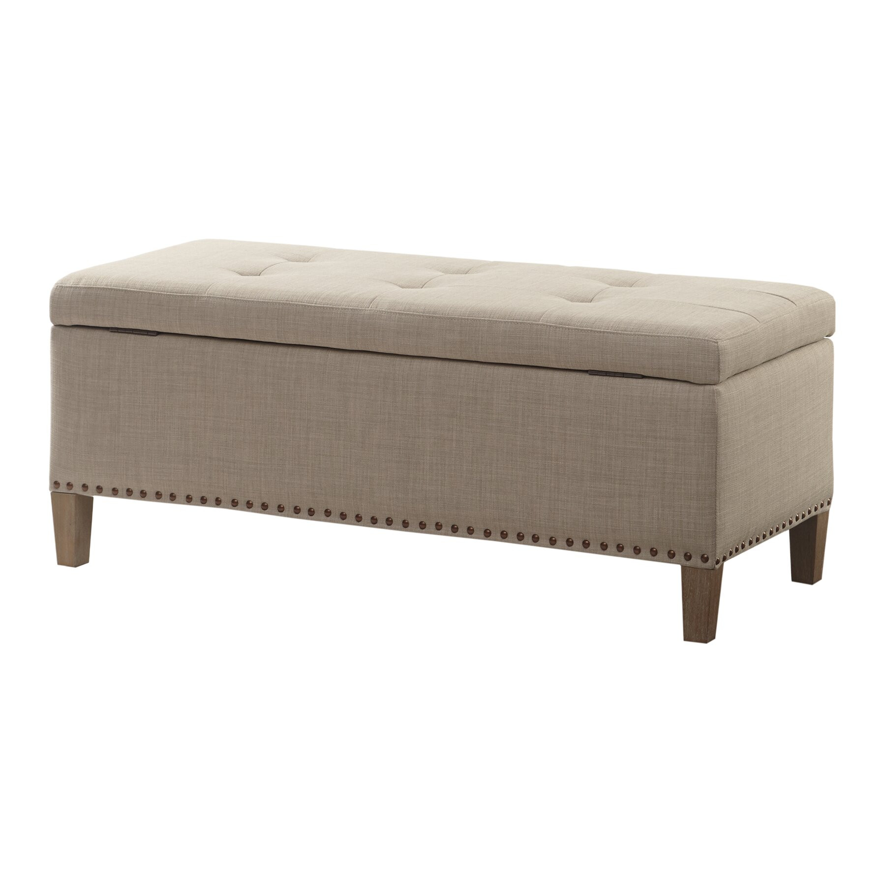 Small Storage Bench For Bedroom
 Holoman Upholstered Storage Bedroom Bench & Reviews