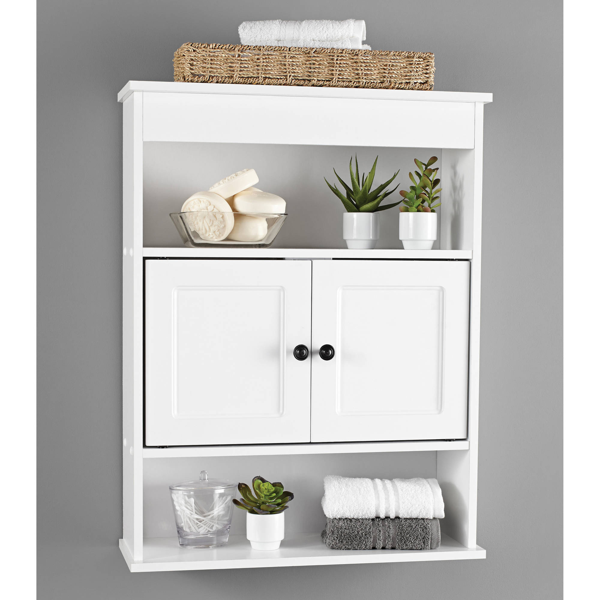 Small White Bathroom Shelf
 Cabinet Wall Bathroom Storage White Shelf Organizer Over