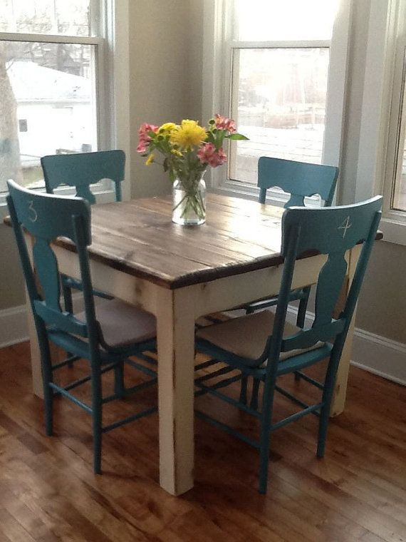 Small White Kitchen Table
 RUSTIC FARMHOUSE TABLE Small Kitchen Dining Farm House