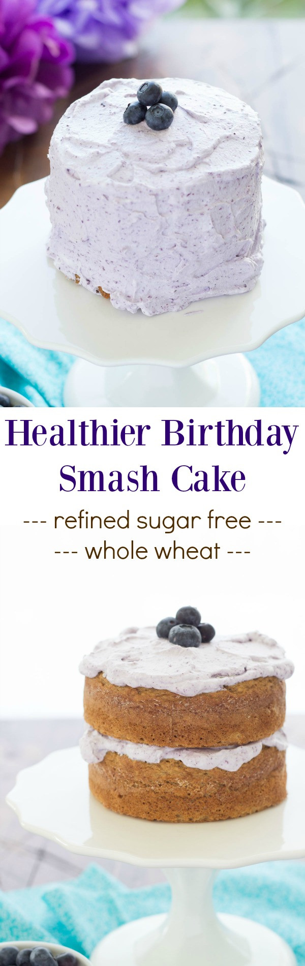 Smash Cake Recipes For Baby
 Healthier Smash Cake Recipe Hannah s Purple Polka Dot 1st