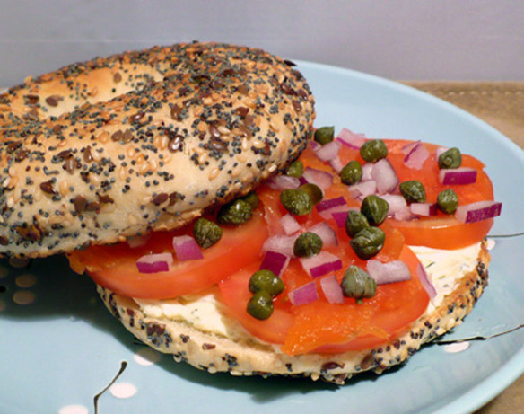 Smoked Salmon Bagel
 Bagels With Smoked Salmon Ww Recipe Food