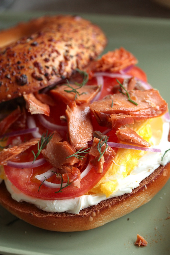 Smoked Salmon Bagel
 Smoked Salmon Breakfast Bagel Country Cleaver