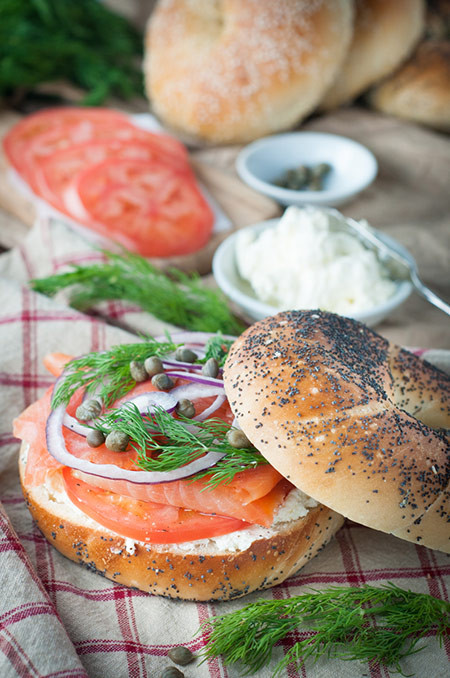 Smoked Salmon Bagel
 Bagel Smoked Salmon and Cream Cheese Sandwich