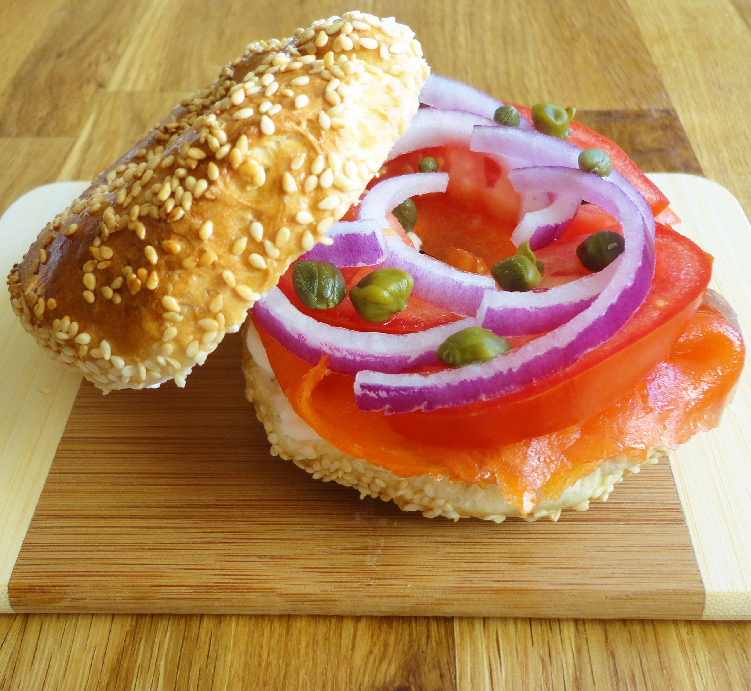 Smoked Salmon Bagel
 Bagels with Smoked Salmon