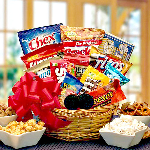 Snack Gift Basket Ideas
 Snack Lovers Gift Basket Sweet & Salty Snacks
