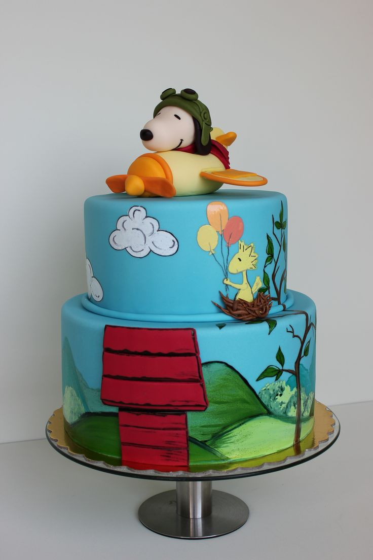 Snoopy Birthday Cake
 202 best Snoopy Cakes Cupcakes and Cookies images on