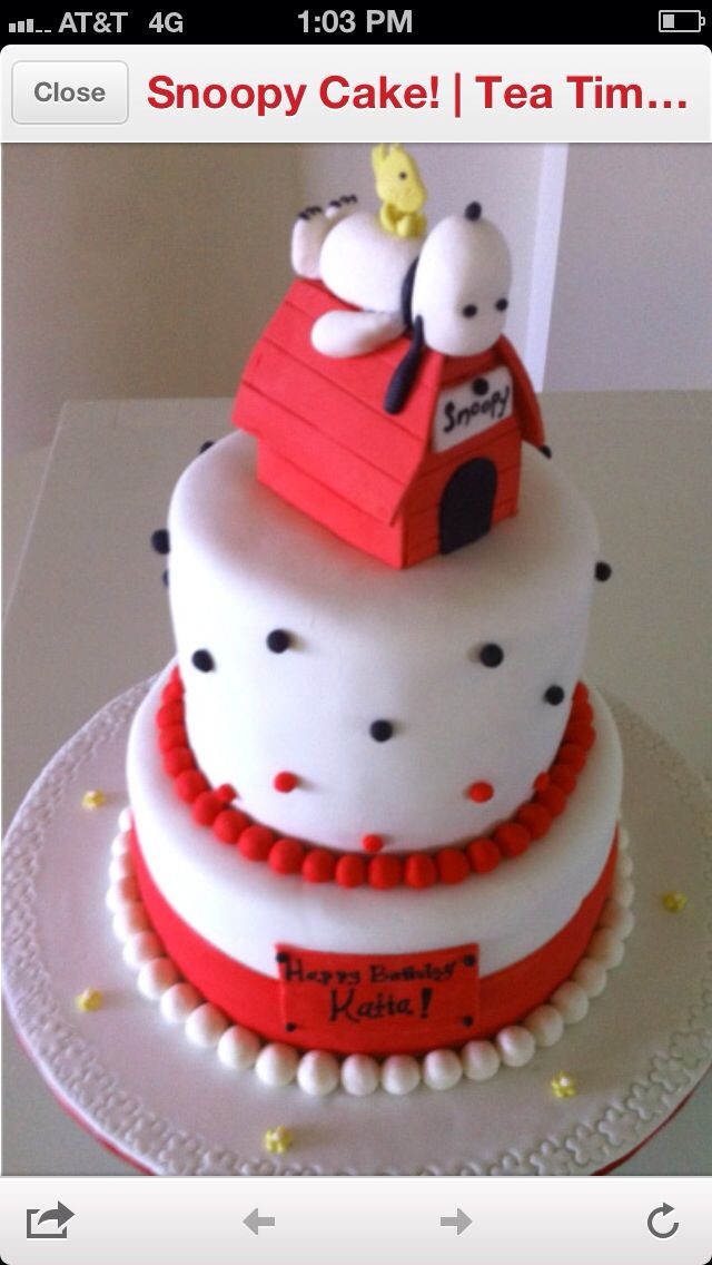 Snoopy Birthday Cake
 74 best images about Snoopy Cakes & Treats on Pinterest