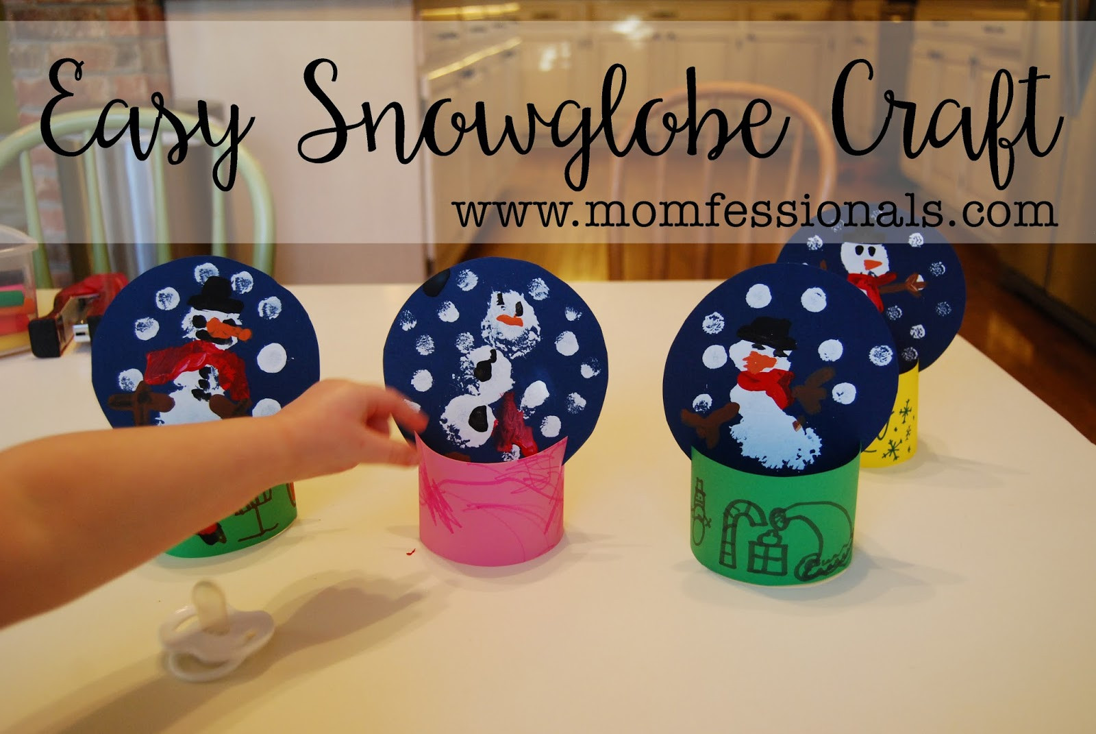 Snow Globes Crafts For Kids
 Momfessionals Easy Winter Snowglobe Craft