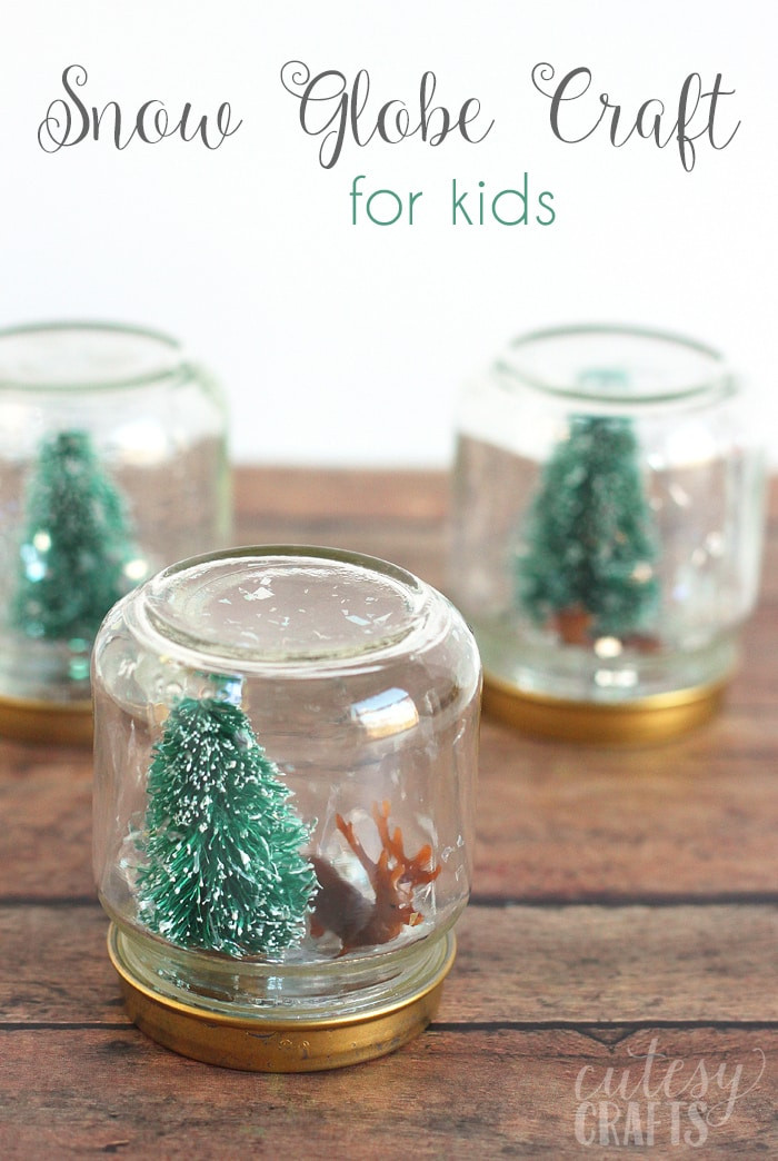 Snow Globes Crafts For Kids
 Christmas Snow Globe Craft for Kids Cutesy Crafts