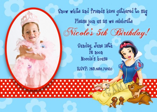 Snow White Birthday Invitations
 Snow White Birthday Invitations Ideas – Bagvania FREE