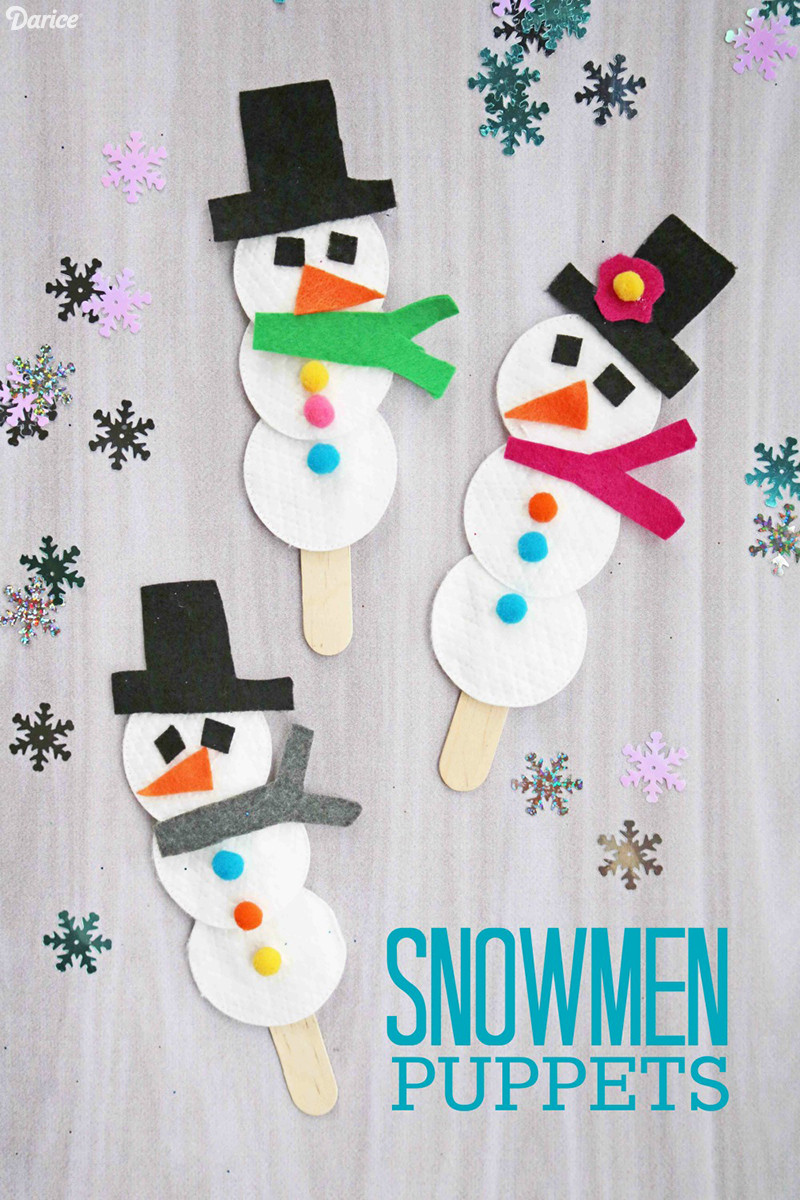 Snowman Kids Crafts
 Snowman Puppet Easy Winter Craft for Kids Darice