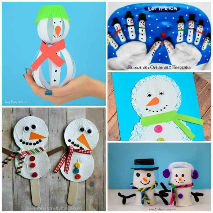 Snowman Kids Crafts
 Cute Snowman Crafts for Kids to Make This Winter