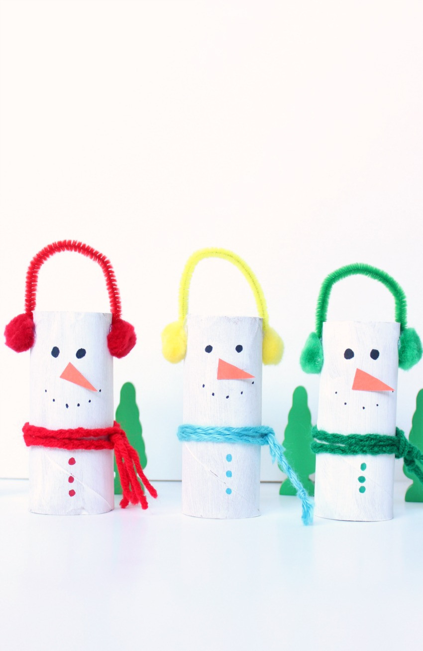 Snowman Kids Crafts
 Cardboard Tube Snowman Craft