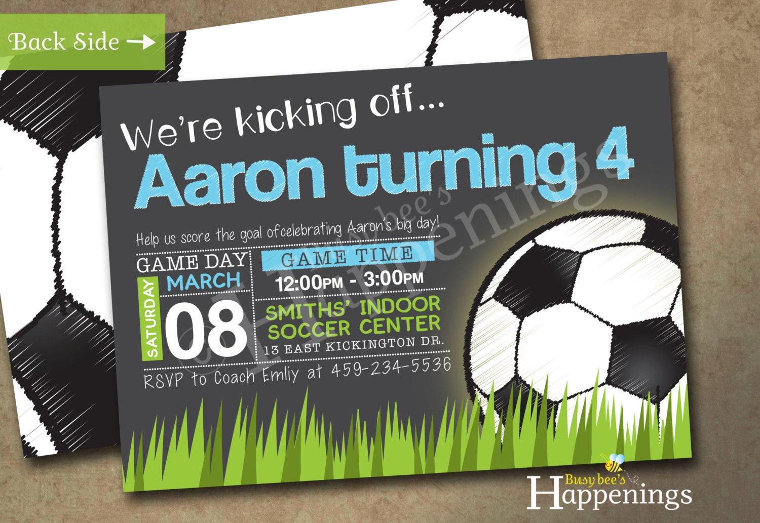 Soccer Birthday Invitations
 Soccer Birthday Invitation Soccer Birthday Soccer Ball