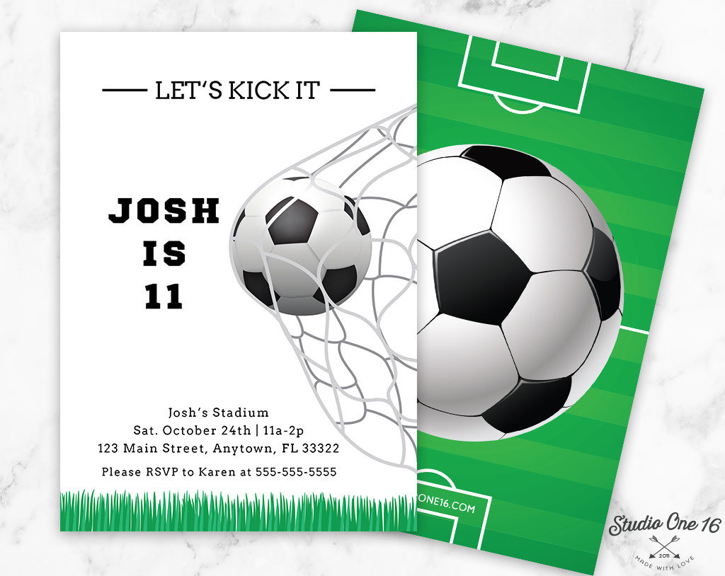 Soccer Birthday Invitations
 Soccer Birthday Invitation Soccer Invitation Soccer Party