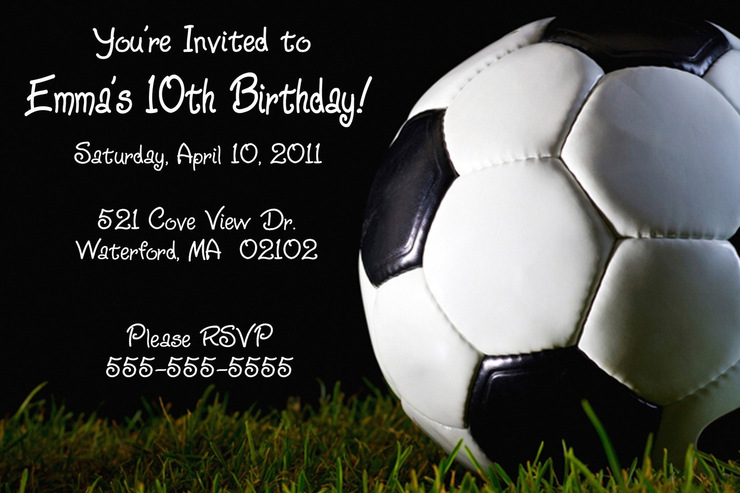 Soccer Birthday Invitations
 Printable Custom Soccer Birthday Invitations Boy or Girl