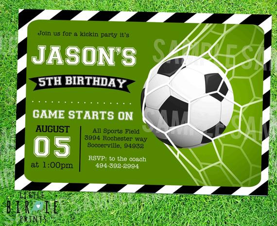 Soccer Birthday Invitations
 SOCCER INVITATION SOCCER Birthday party Soccer birthday