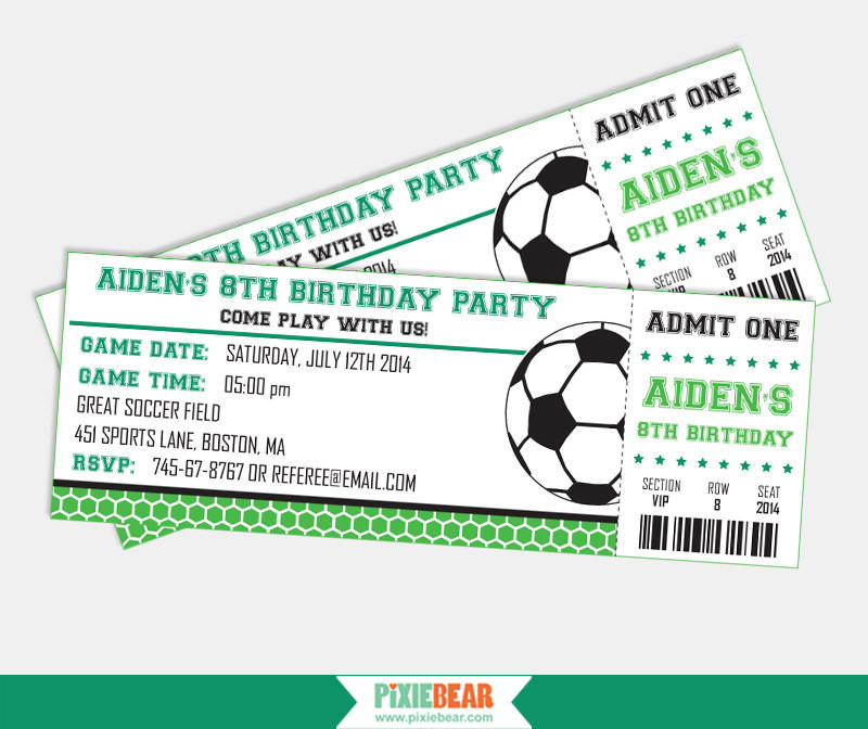 Soccer Birthday Invitations
 Soccer Party Invitation Soccer Birthday Invitation Soccer