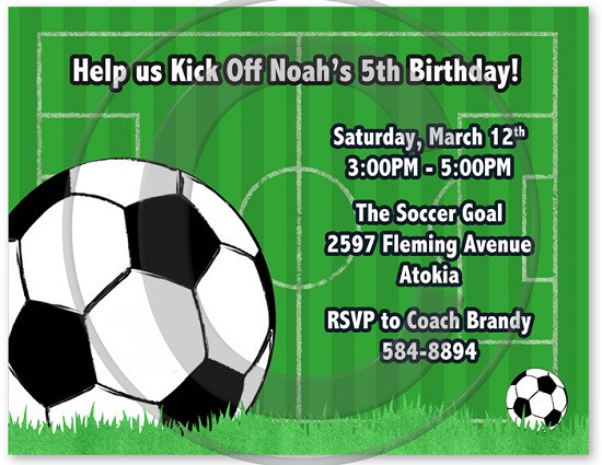 Soccer Birthday Invitations
 Soccer Birthday Invitations Ideas – Bagvania