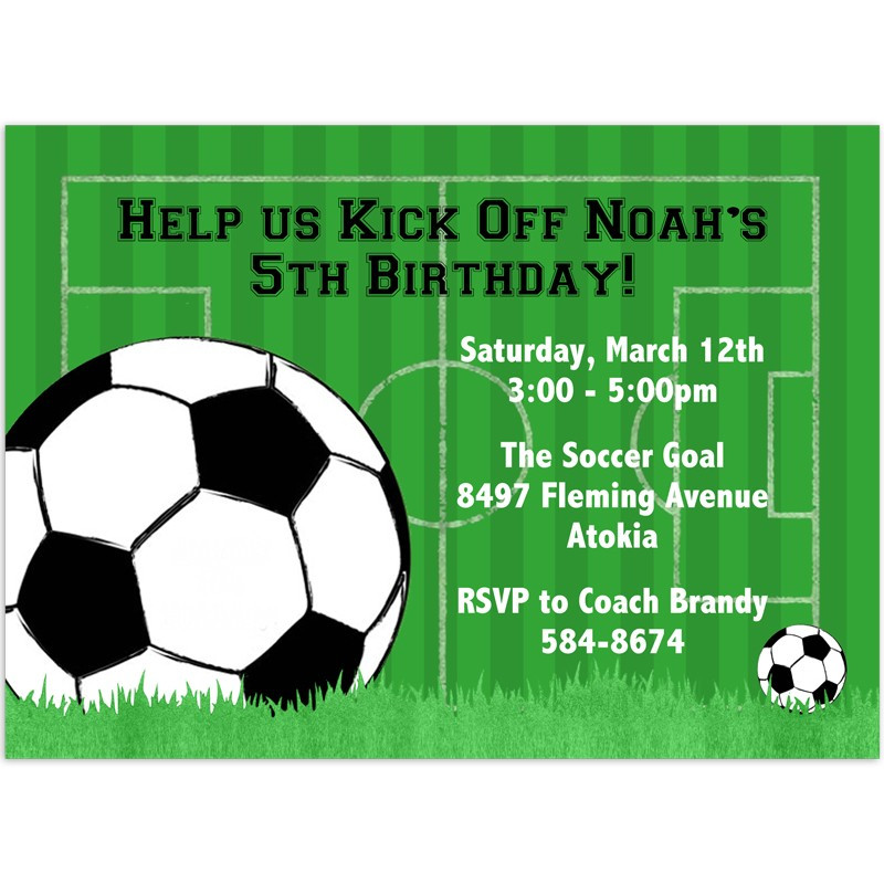 Soccer Birthday Invitations
 Soccer Invitations Birthday Party Invitation Printed Party