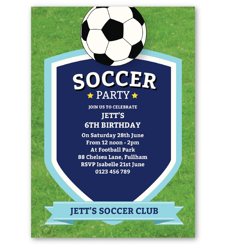 Soccer Birthday Invitations
 Soccer Party Invitation