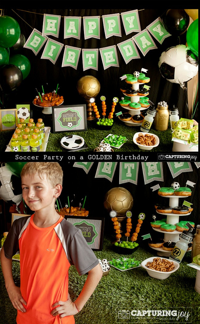 Soccer Birthday Party Ideas
 Soccer Party on a Golden Birthday Capturing Joy with