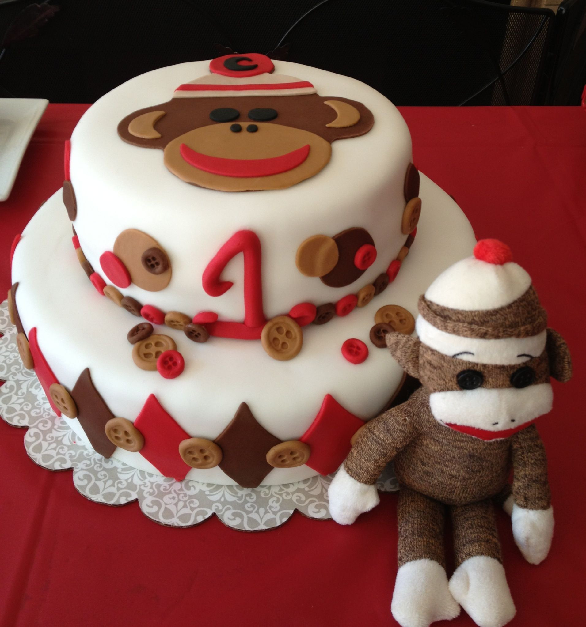 Sock Monkey Birthday Cake
 Sock Monkey Birthday Cake