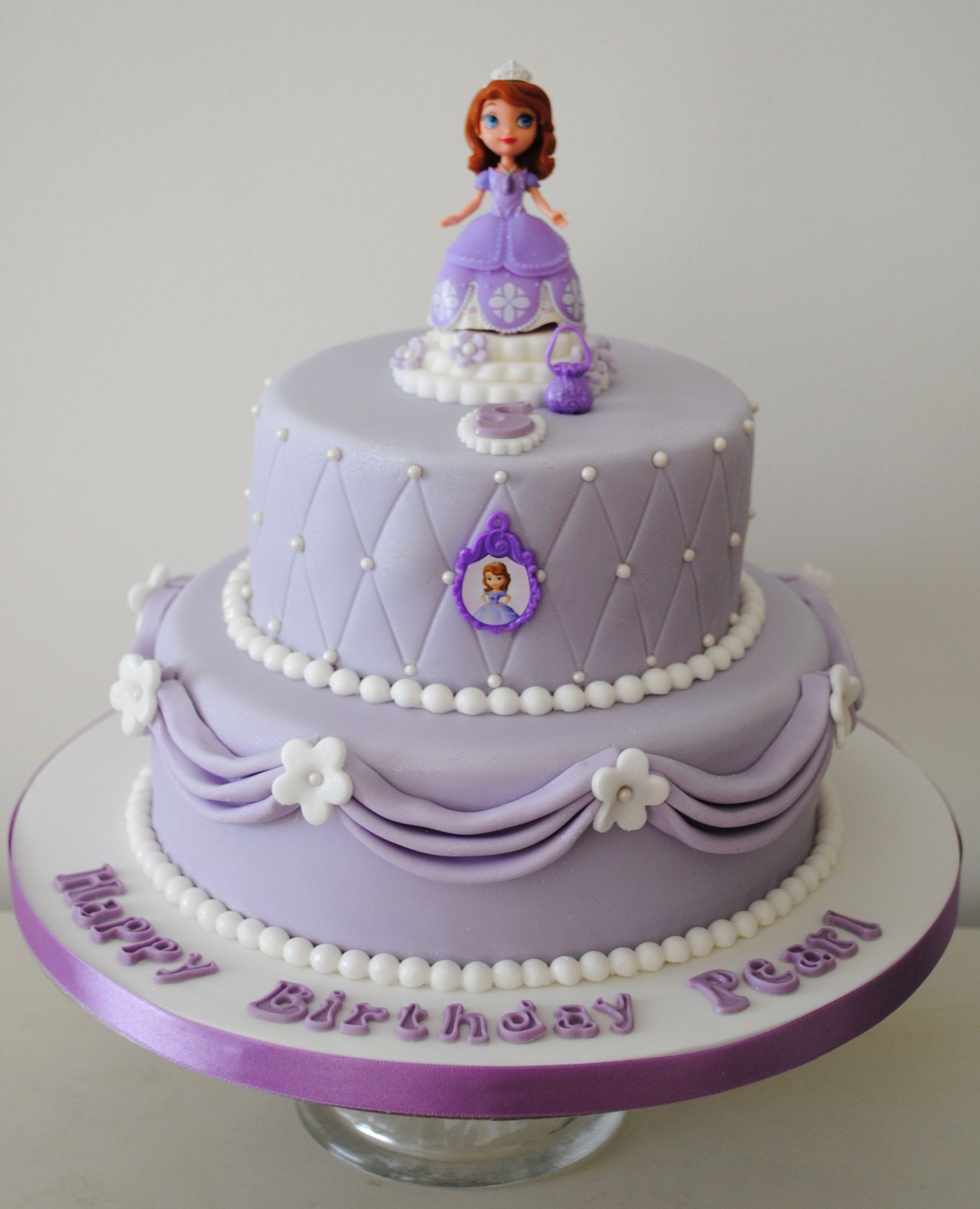 Sofia Birthday Cakes
 Miss Cupcakes Blog Archive 2 tiered Sofia the First