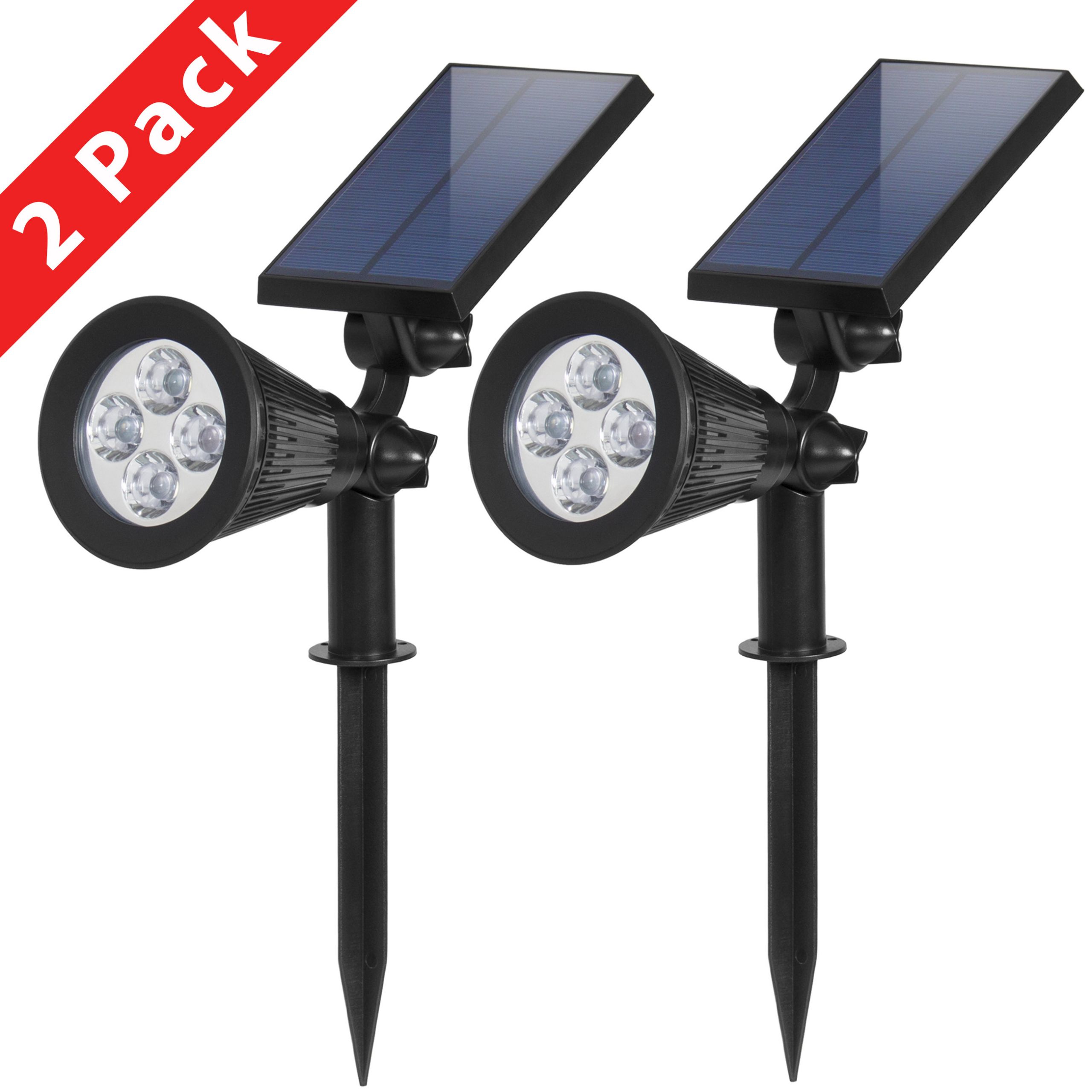 Solar Landscape Spot Light
 BCP Pack of 2 Solar Lights Spotlight Outdoor Landscape