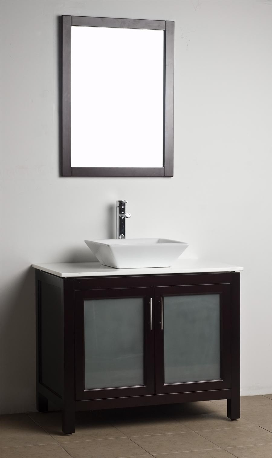 Solid Wood Bathroom Cabinets
 Bathroom Vanity Solid Wood Espresso WH 0908 5