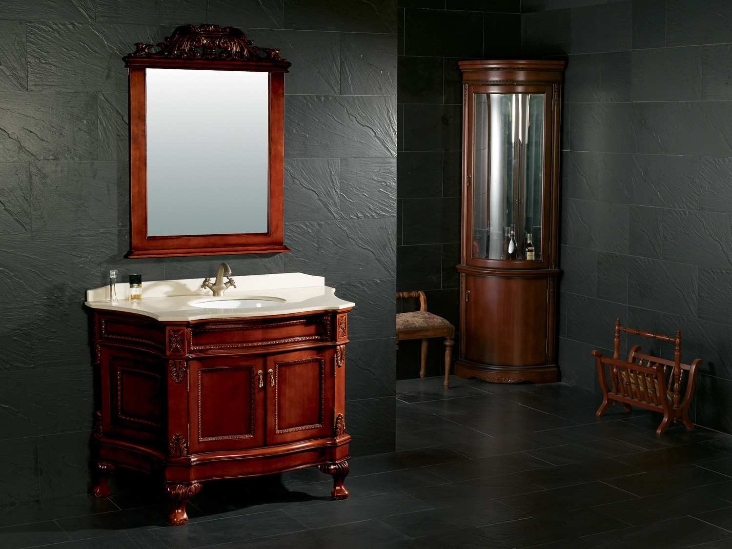 Solid Wood Bathroom Cabinets
 Maple solid wood bathroom Cabinet with mirror