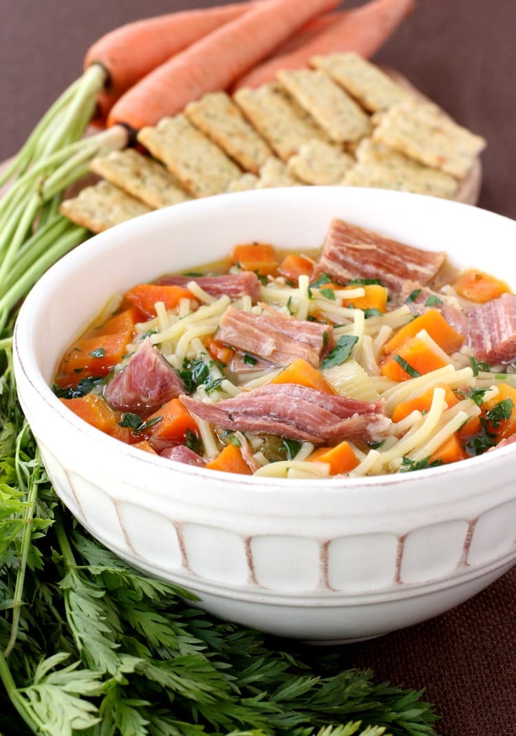 Soup Recipes With Ham
 Slow Cooker Ham Noodle Soup