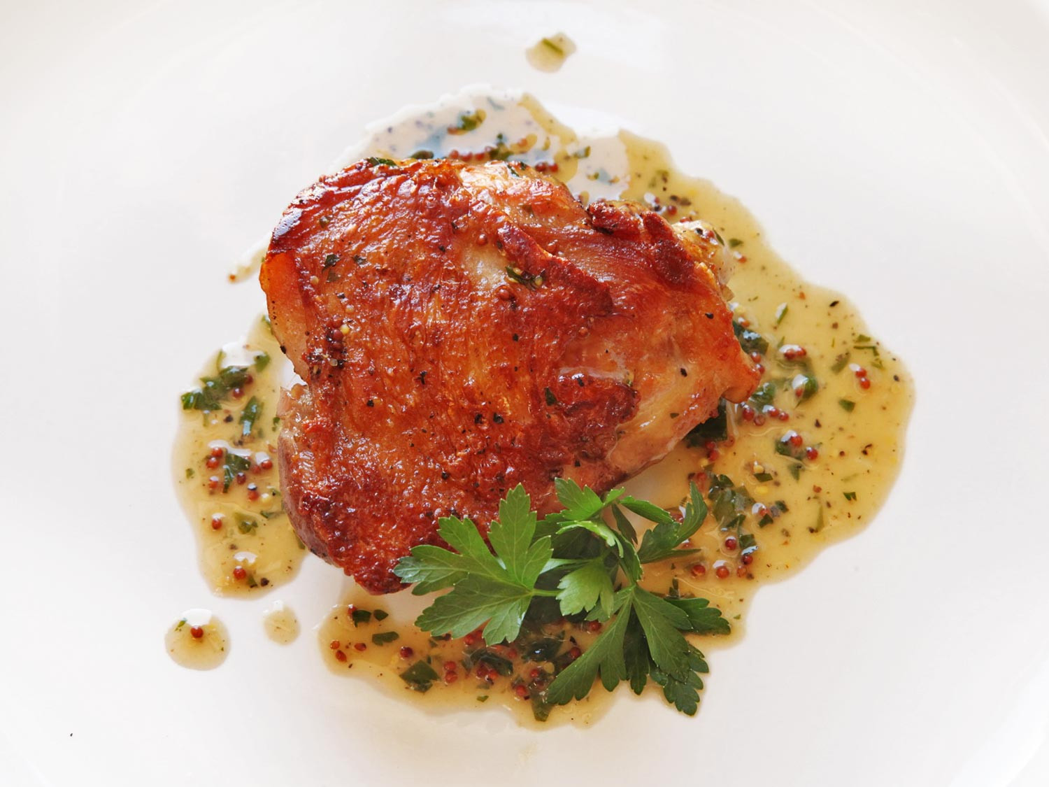 Sous Vide Sauces
 Crispy Sous Vide Chicken Thighs With Mustard Wine Pan