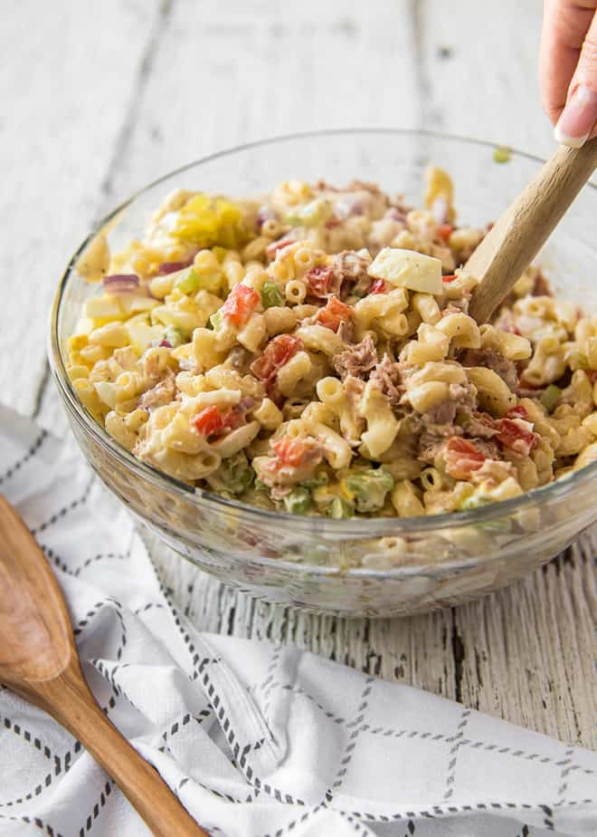 Southern Style Macaroni Salad
 Southern Style Tuna Macaroni Salad • The Crumby Kitchen