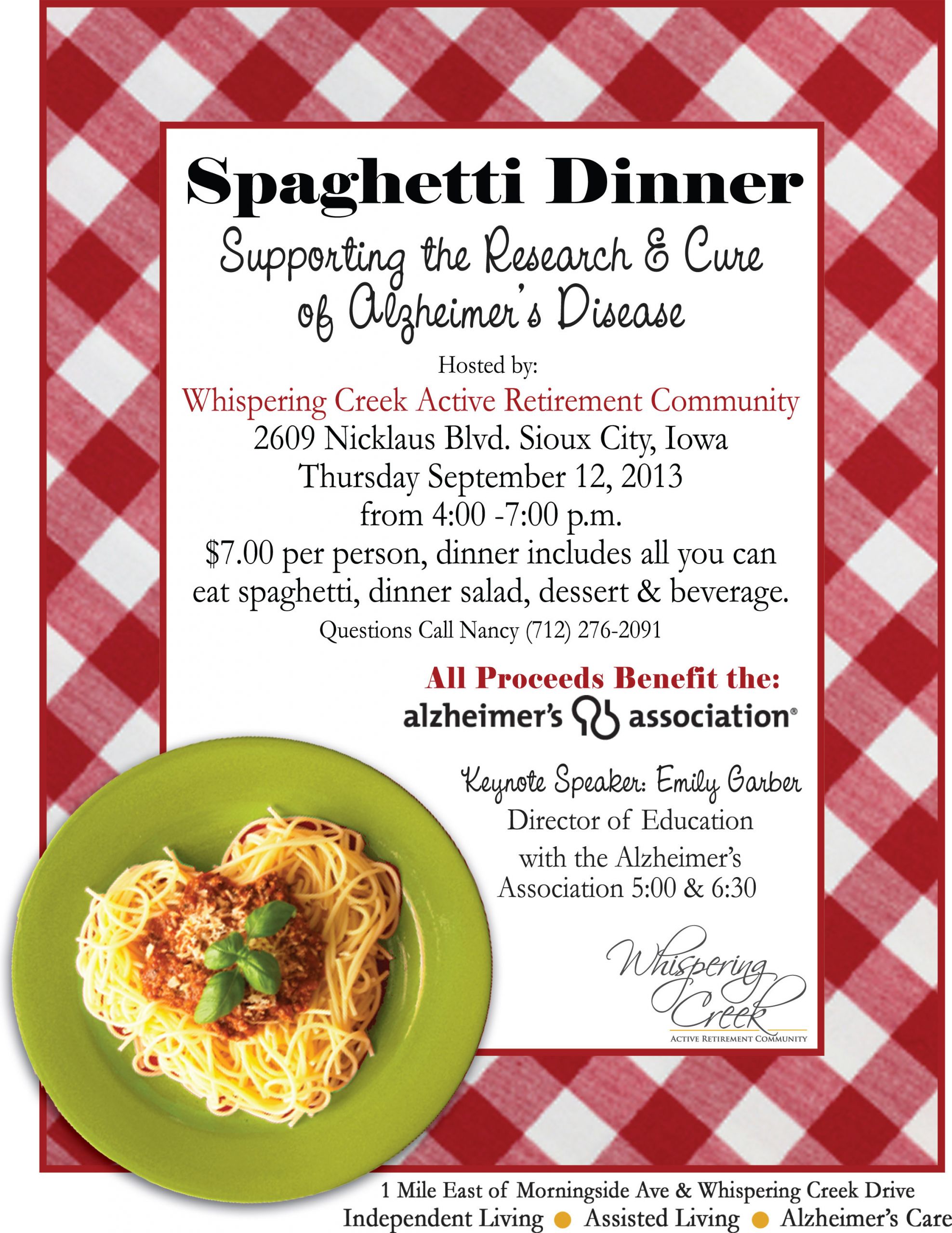 Spaghetti Dinner Party Ideas
 Support the Research & Cure of Alzheimer s Disease at the