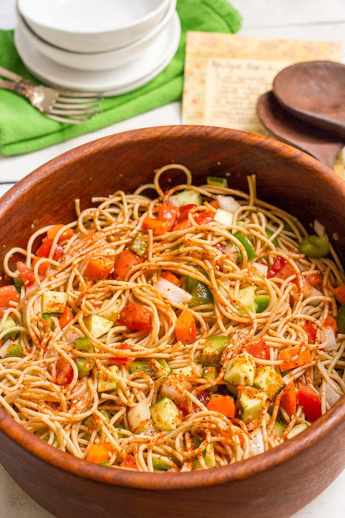 Spaghetti Salad With Salad Supreme
 spaghetti pasta salad recipe salad supreme