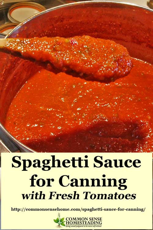 Spaghetti Sauce Recipe For Canning
 Spaghetti Sauce for Canning Made with Fresh Tomatoes