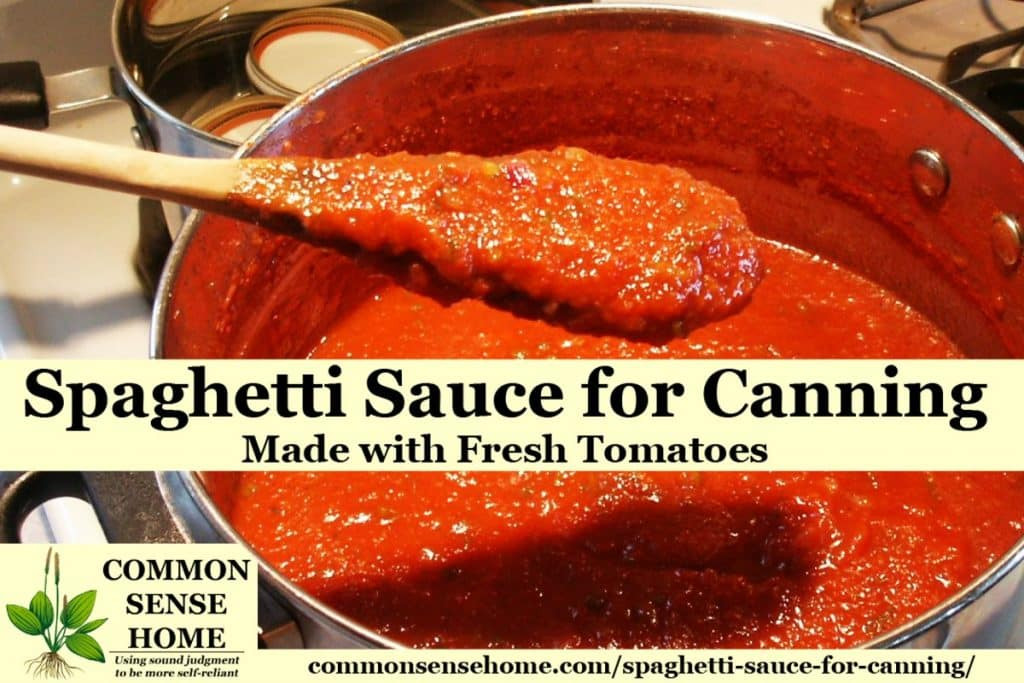 Spaghetti Sauce Recipe For Canning
 Spaghetti Sauce for Canning Made with Fresh Tomatoes