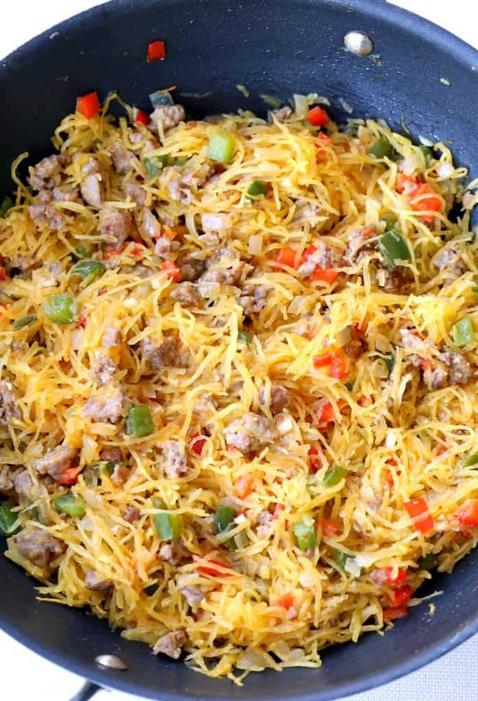 Spaghetti Squash Stir Fry
 Sausage and Pepper Spaghetti Squash Stir Fry Mantitlement