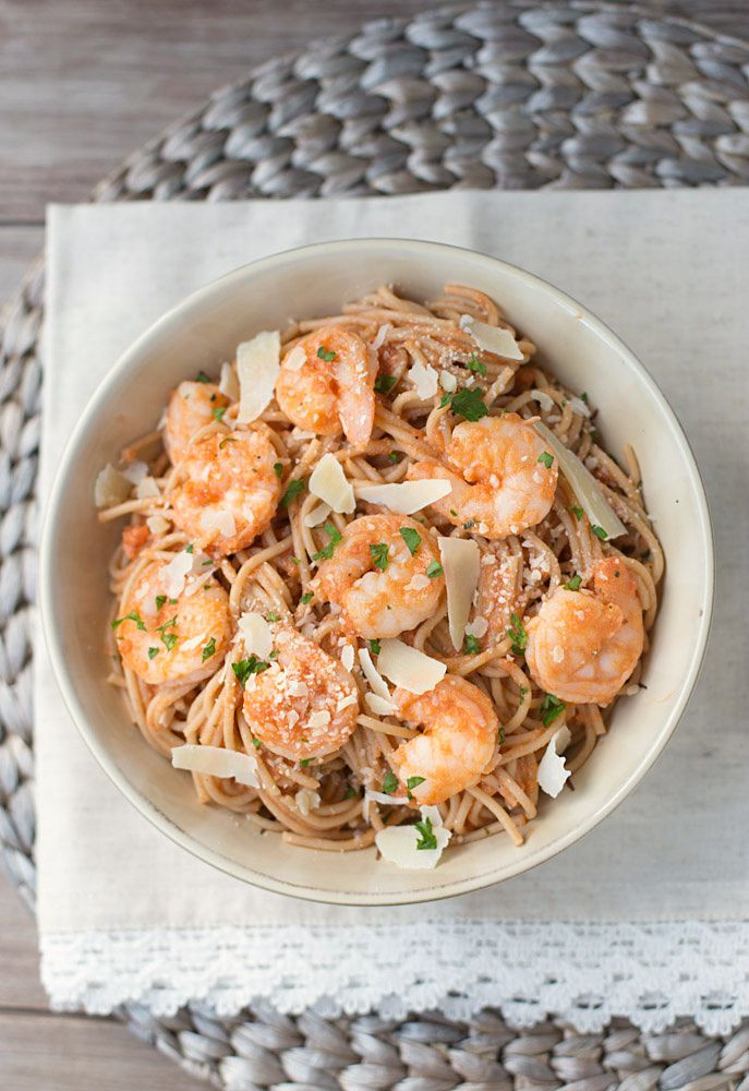 Spicy Shrimp Pasta With Red Sauce
 Shrimp Pasta with Spicy Tomato Cream Sauce