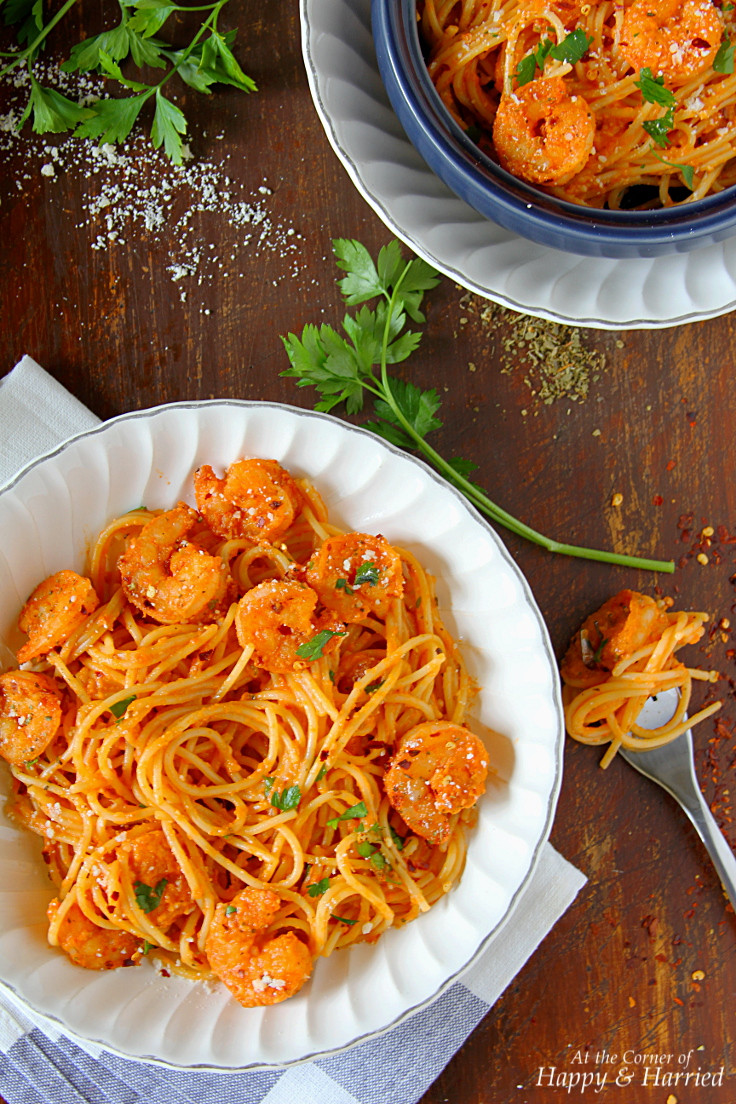 Spicy Shrimp Pasta With Red Sauce
 Spicy Shrimp Pasta In Creamy Tomato Sauce