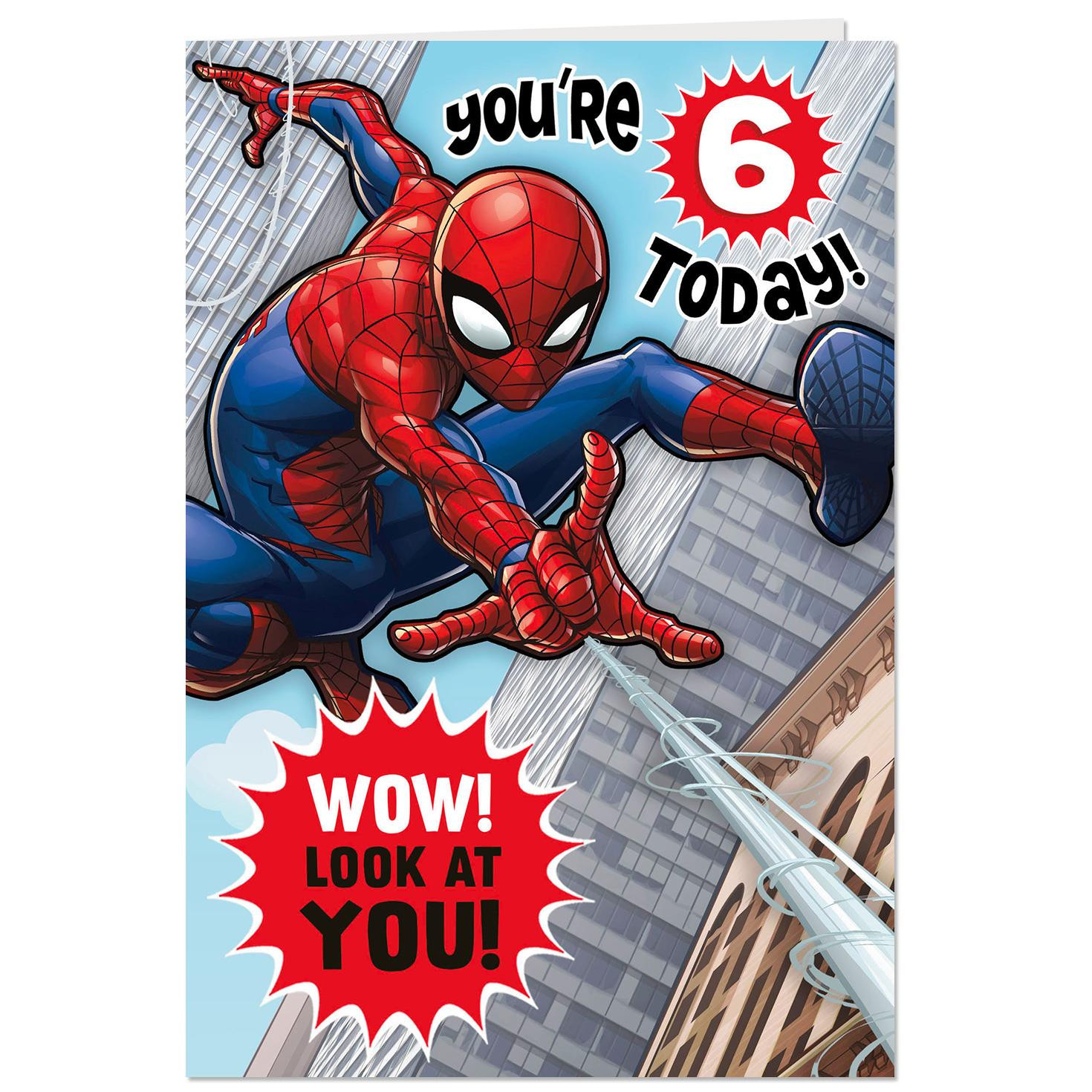 Spiderman Birthday Card
 Spider Man Amazing Hero 6th Birthday Pop Up Birthday Card