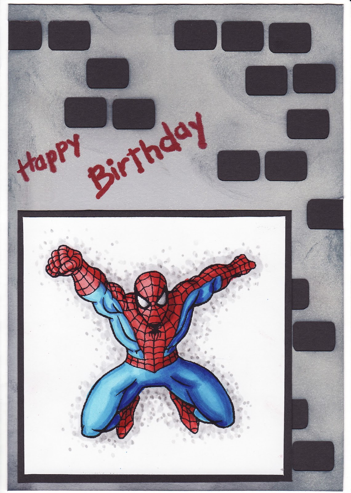 Spiderman Birthday Card
 Shabby Chalet Studio 17 Spiderman Birthday Card