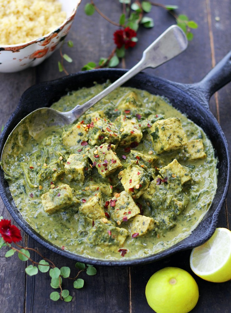 Spinach Recipes Indian
 Creamy Indian Spiced Spinach Curry Dish