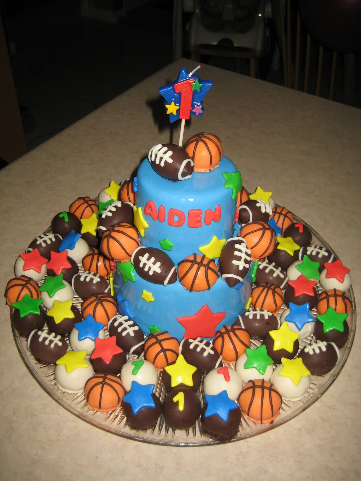 Sports Birthday Cakes
 Treats By Christi 1st Birthday Sports