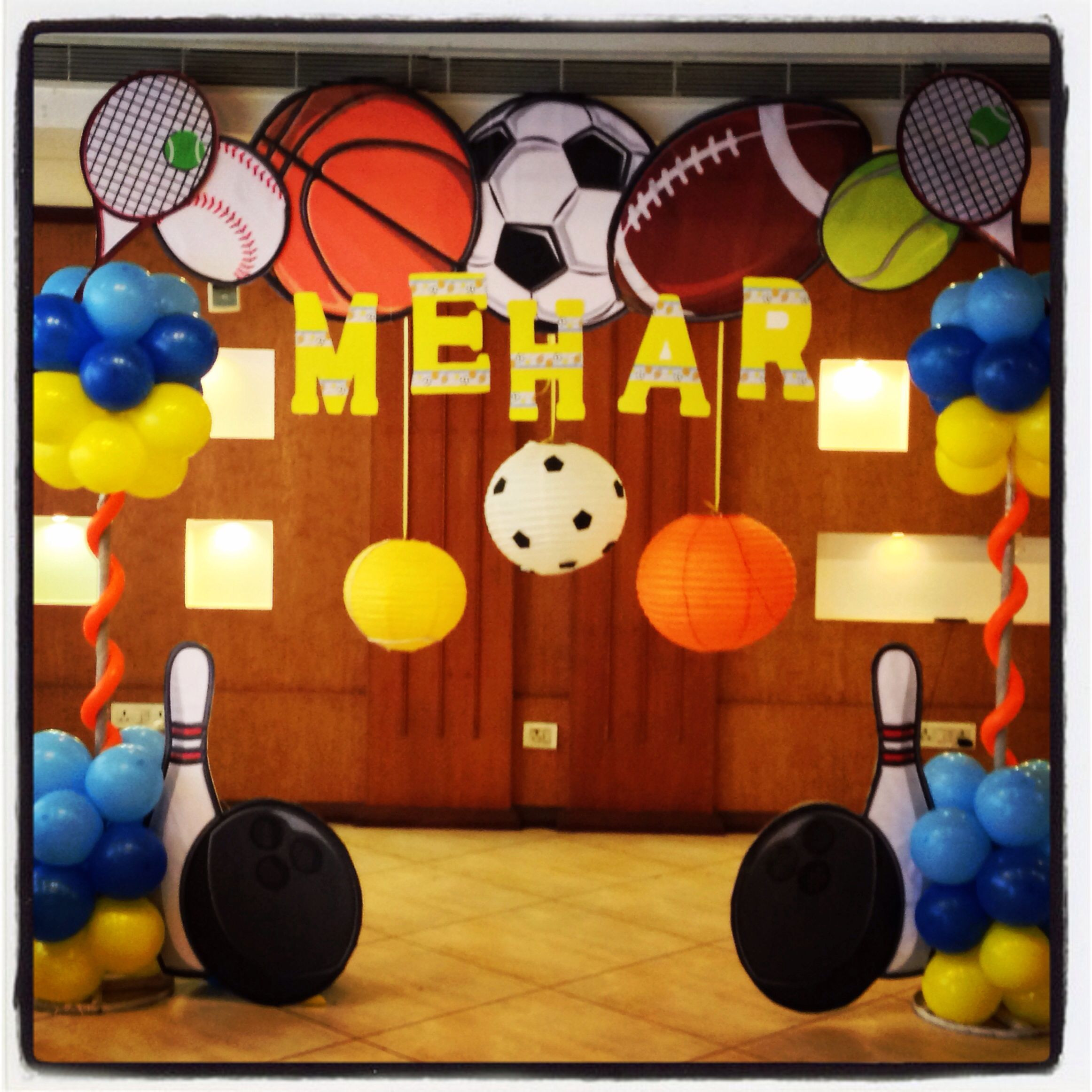 Sports Birthday Decorations
 Sports theme party Hosting Happinez