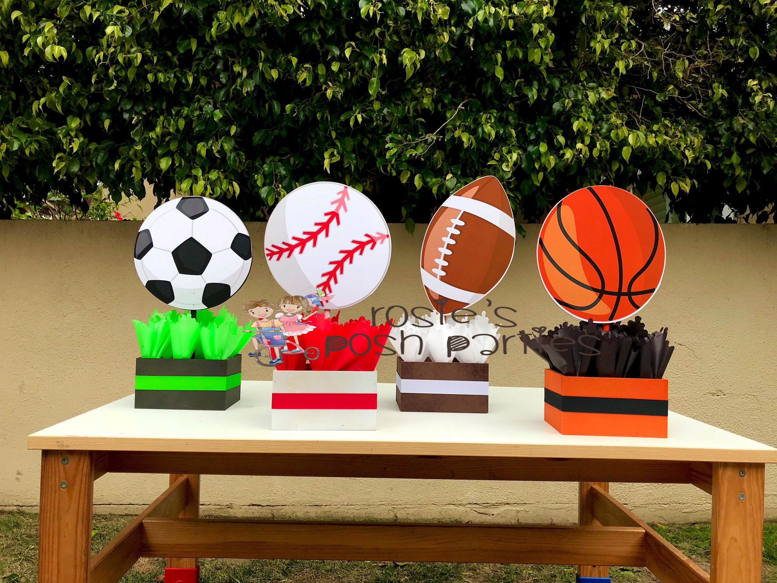 Sports Birthday Decorations
 Sports Theme Centerpiece Sports Party Sports Birthday