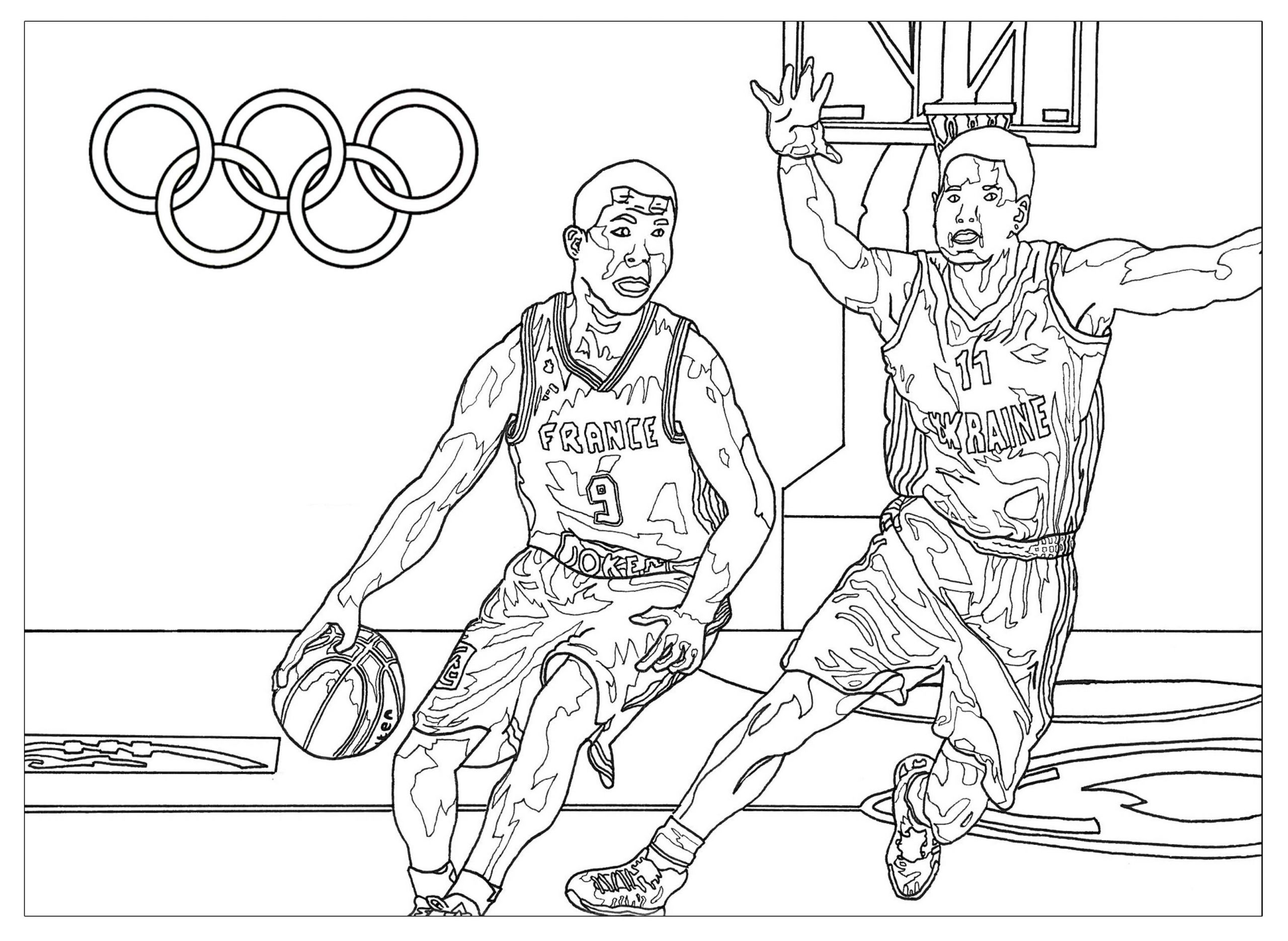 Sports Coloring Pages For Adults
 Olympic games basketball Olympic and sport Adult